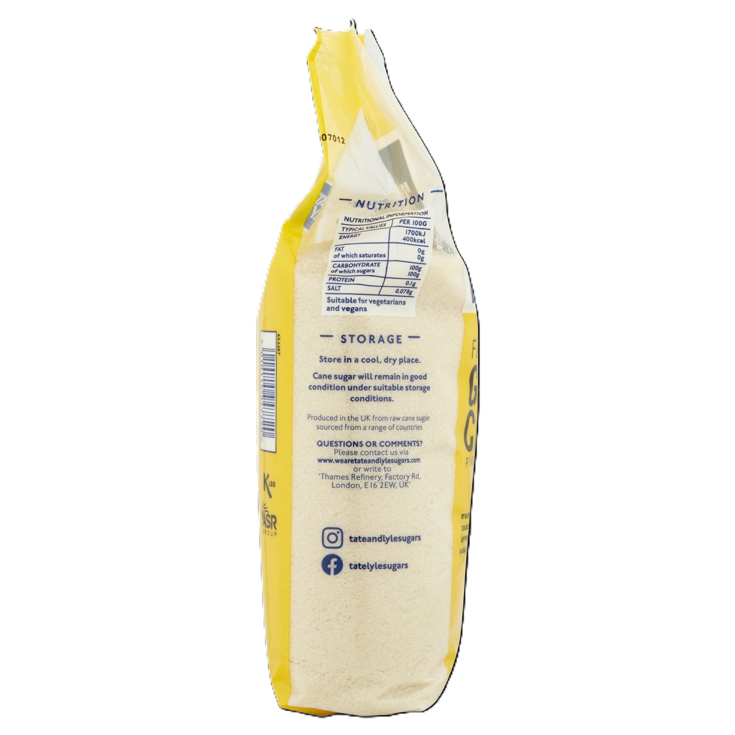 Tate & Lyle Golden Caster Pure Cane Sugar 1kg
