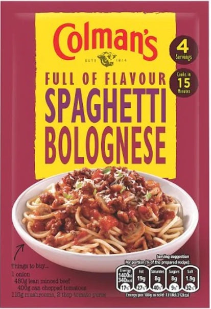 Colman's Spaghetti Bolognese Sauce Sachet 44g